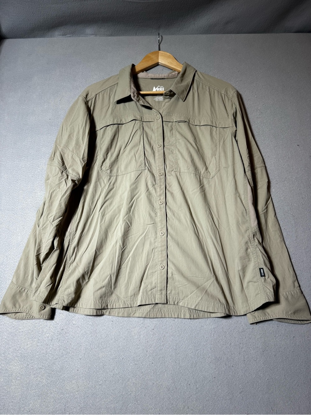 REI Women’s Lightweight Button-Up Shirt Jacket - Khaki Size 2X